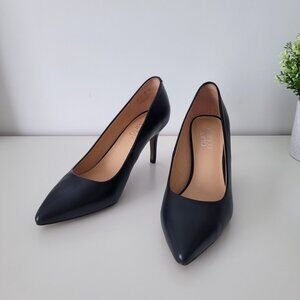 FRANCO SARTO BlackCasual Minimalist Office Heels Size 8 FIT more 8.5/9